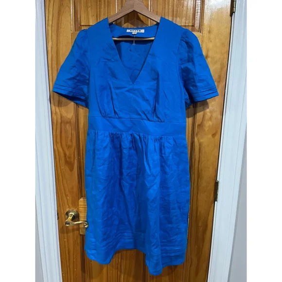 Boden | Dresses | Womens Boden Eve 0 Linen Short Dress In Brilliant Blue  Size 10 Regular | Poshmark